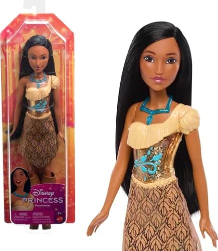 Mattel Disney Princess Pocahontas Fashion Doll in Signature Look | 11-inch, Posable, Signature Outfit thumbnail 1