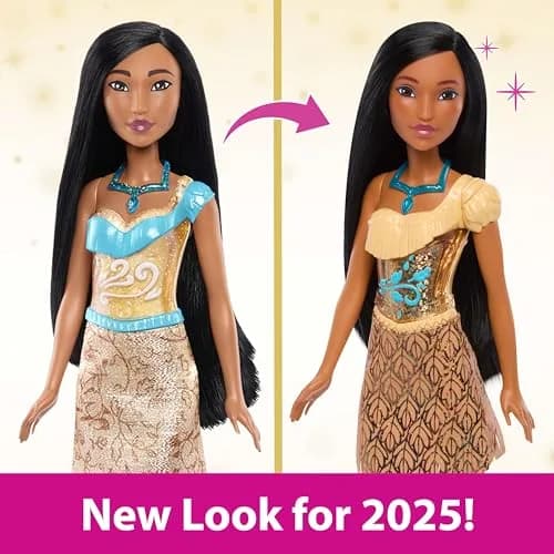 Mattel Disney Princess Pocahontas Fashion Doll in Signature Look | 11-inch, Posable, Signature Outfit thumbnail 3