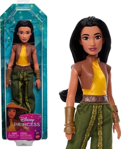 Mattel Disney Princess Raya Fashion Doll in Signature Look | 11 inch, Posable, Signature Outfit, Accessories thumbnail 1