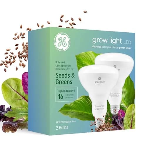 GE Grow Light Advanced Red BR30 (2-Pack) | Full Spectrum LED Bulb for Seeds & Greens - main product image