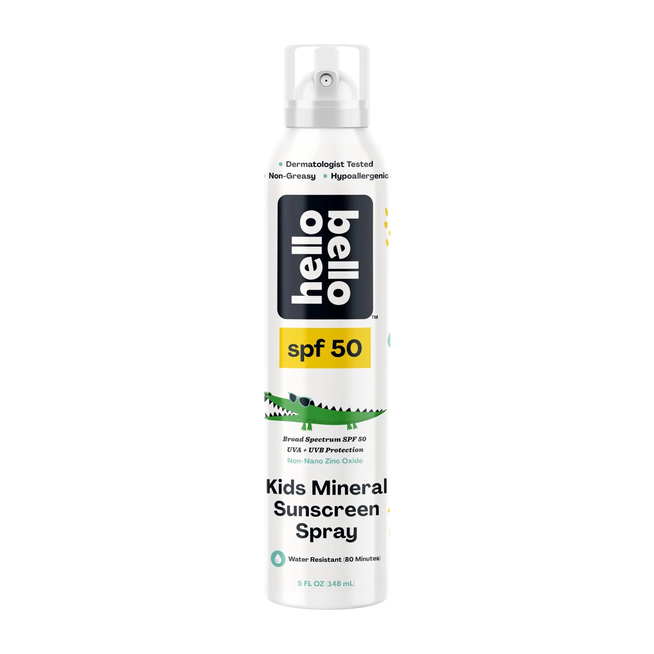 Hello Bello Kids Mineral Sunscreen Spray SPF 50 - Hypoallergenic, Reef Friendly, Water Resistant, 148ml (5 oz) | Non-Greasy Protection - main product image