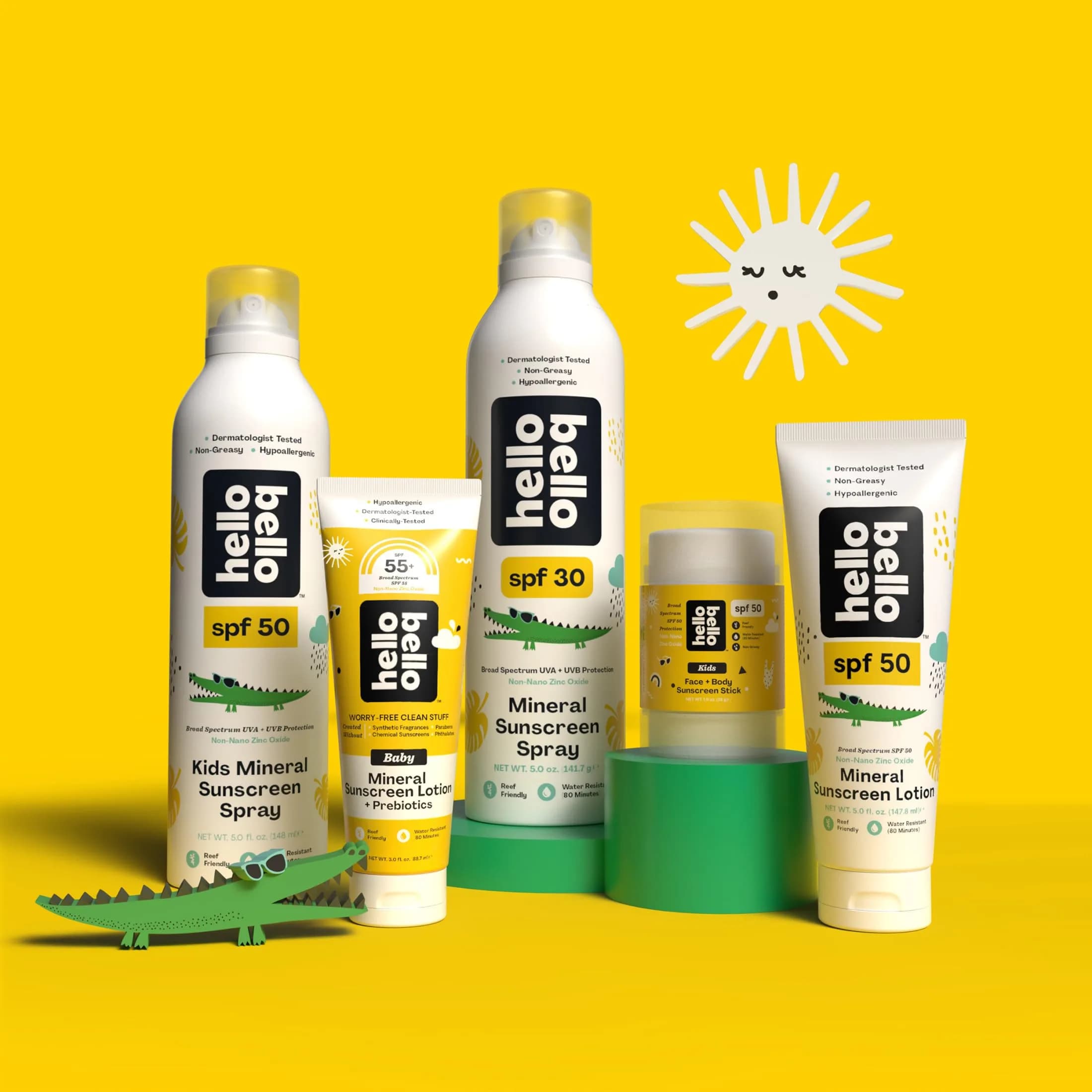 Hello Bello Kids Mineral Sunscreen Spray SPF 50 - Hypoallergenic, Reef Friendly, Water Resistant, 148ml (5 oz) | Non-Greasy Protection - view 6