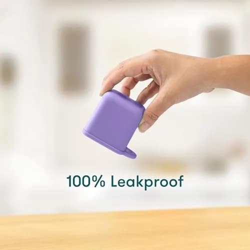 OmieBox Leakproof Dips Containers 118ml (4 fl oz) | Pack of 2 Purple/Orange | Food Safe Silicone thumbnail 4