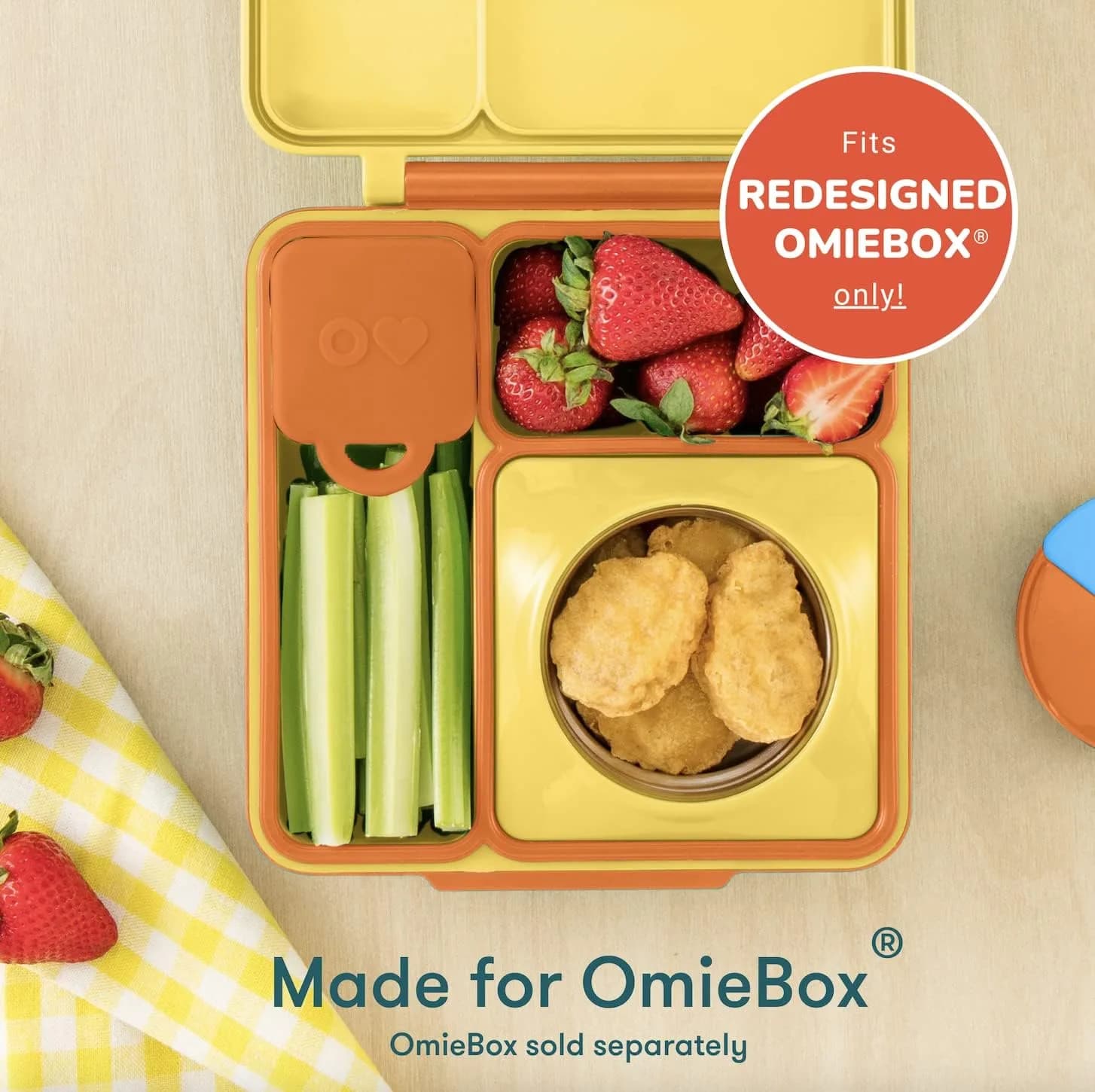 OmieBox Leakproof Dips Containers 118ml (4 fl oz) | Pack of 2 Purple/Orange | Food Safe Silicone - view 2