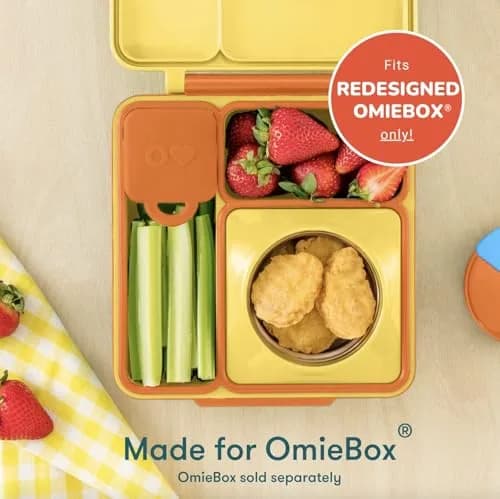 OmieBox Leakproof Dips Containers 118ml (4 fl oz) | Pack of 2 Purple/Orange | Food Safe Silicone thumbnail 2