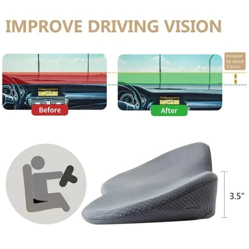 Livtribe Ergonomic Car Seat Cushion with Memory Foam | 43.4cm (17.1" L) x 26.7cm (10.5" W) x 8.9cm (3.5" H) thumbnail 5