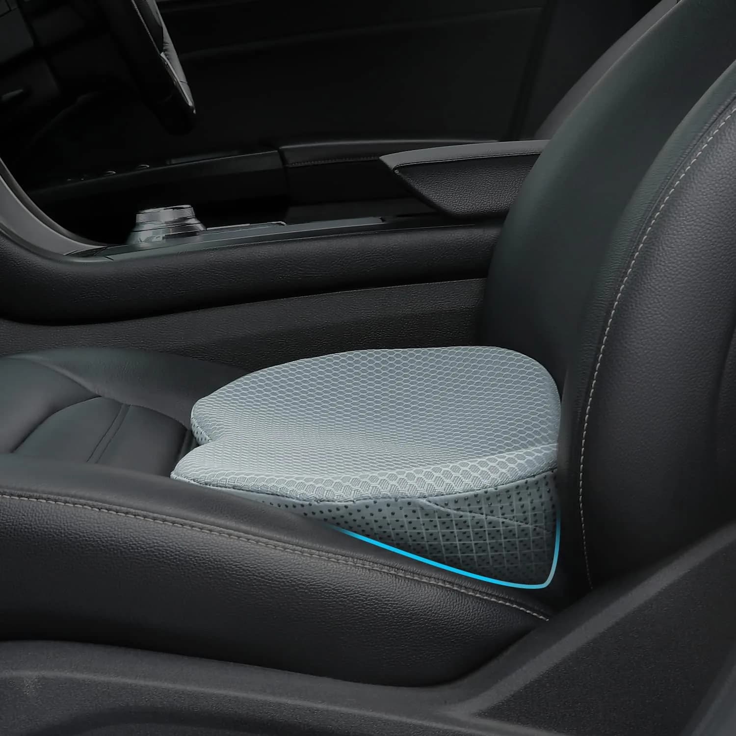 Livtribe Ergonomic Car Seat Cushion with Memory Foam | 43.4cm (17.1" L) x 26.7cm (10.5" W) x 8.9cm (3.5" H) - main product image