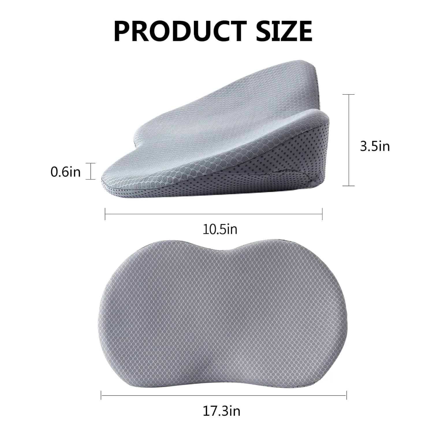 Livtribe Ergonomic Car Seat Cushion with Memory Foam | 43.4cm (17.1" L) x 26.7cm (10.5" W) x 8.9cm (3.5" H) - view 7