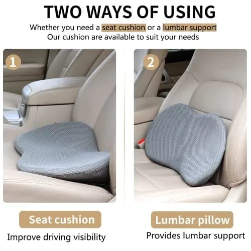 Livtribe Ergonomic Car Seat Cushion with Memory Foam | 43.4cm (17.1" L) x 26.7cm (10.5" W) x 8.9cm (3.5" H) thumbnail 2