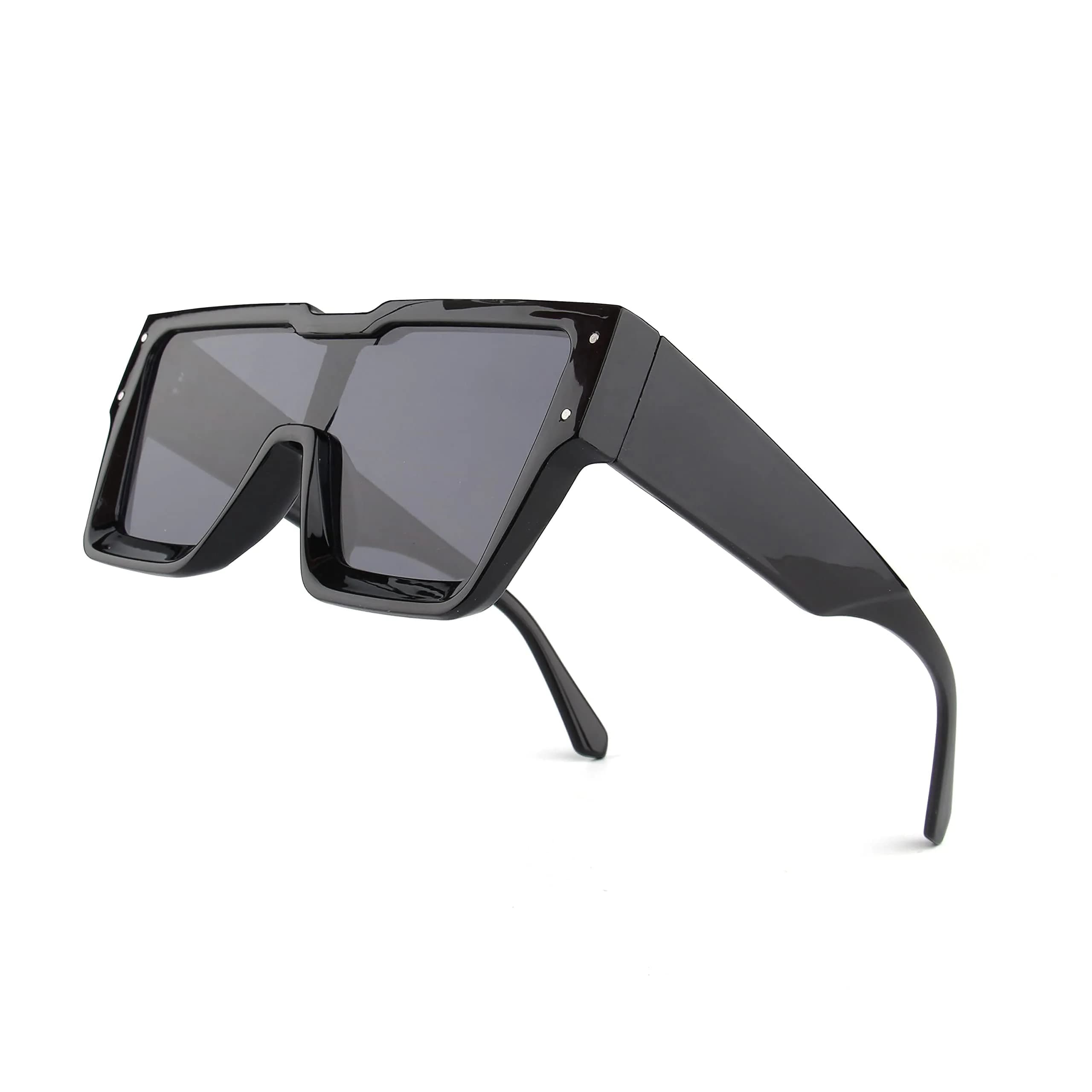 KENBO Oversized Square Sunglasses for Women Men, Rimless Shield Style | UV400 Polarized Protection - main product image