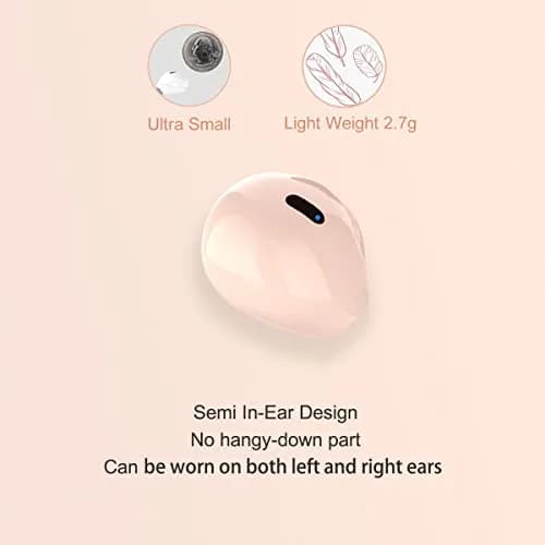 eleror Invisible Mini Wireless Bluetooth Earbuds Single Nude | Work & Daily Use thumbnail 2