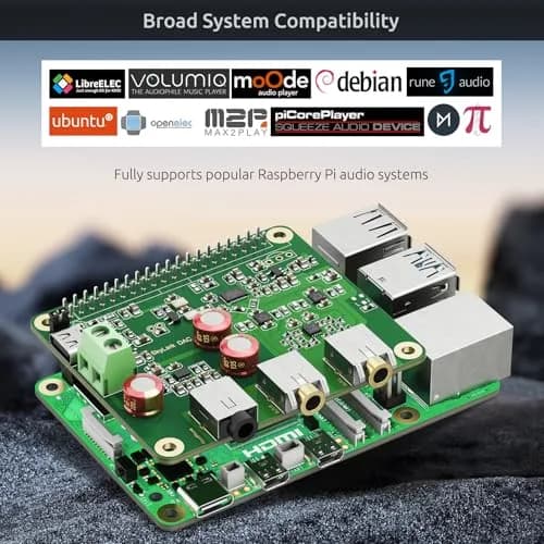 InnoMaker HiFi DAC Pro Hat with ES9038Q2M Chip for Raspberry Pi 5/4/3B+/3B/Zero | High-Resolution 384KHz/32bit & DSD512 Audio Card thumbnail 4