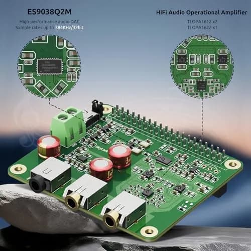 InnoMaker HiFi DAC Pro Hat with ES9038Q2M Chip for Raspberry Pi 5/4/3B+/3B/Zero | High-Resolution 384KHz/32bit & DSD512 Audio Card thumbnail 2