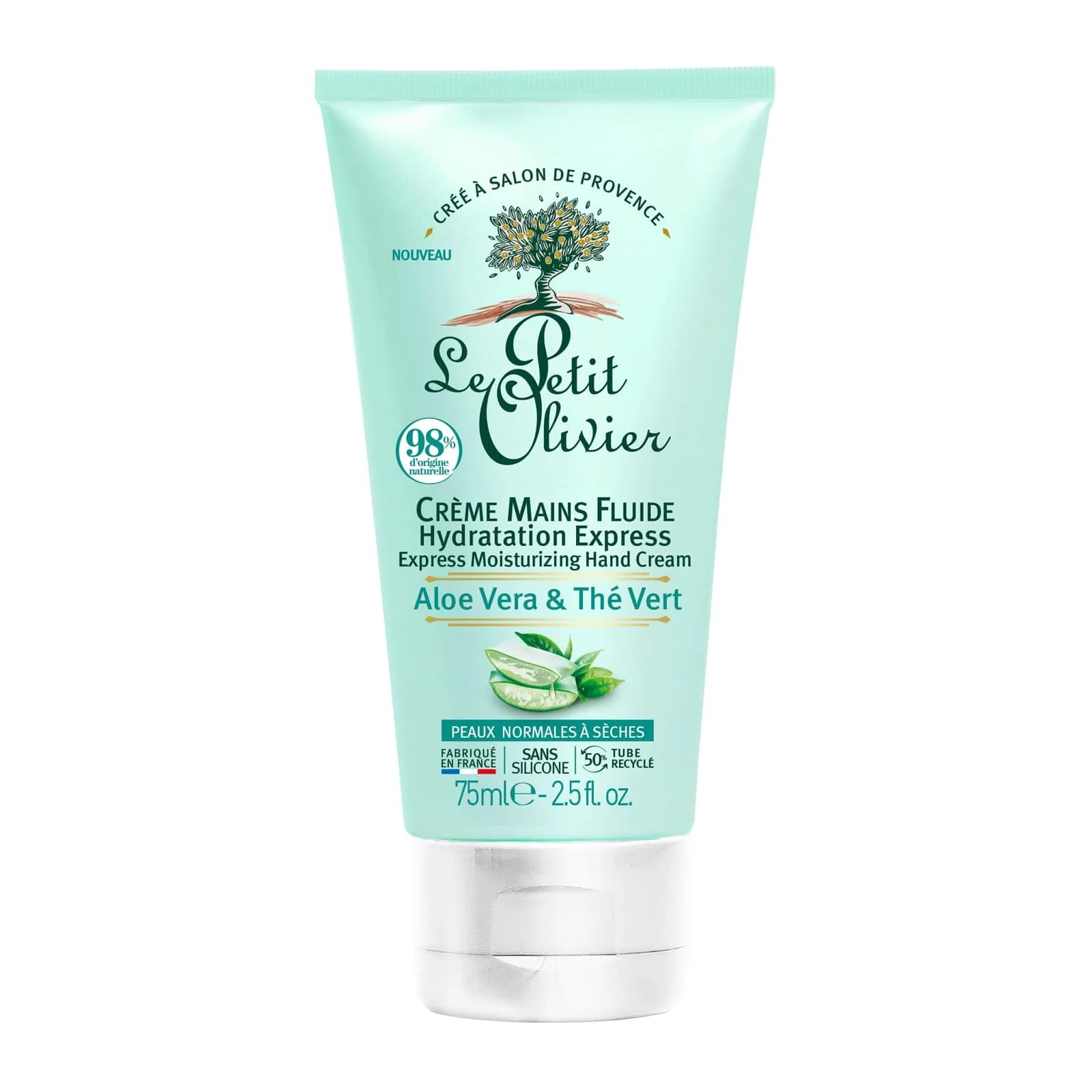 Le Petit Olivier Hand Cream 2.5 Oz | Aloe Vera & Green Tea Moisturizer for Dry & Normal Skin