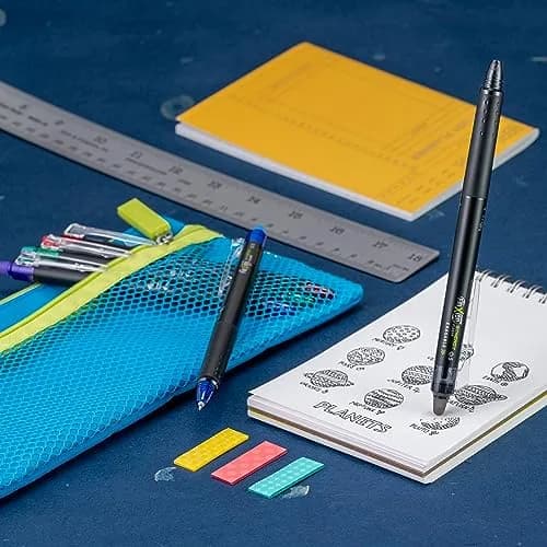 PILOT FriXion Synergy Clicker Erasable Gel Pens, Pack of 5, Black Ink, 0.5mm Fine Point | Smooth Writing & Rewriting thumbnail 2