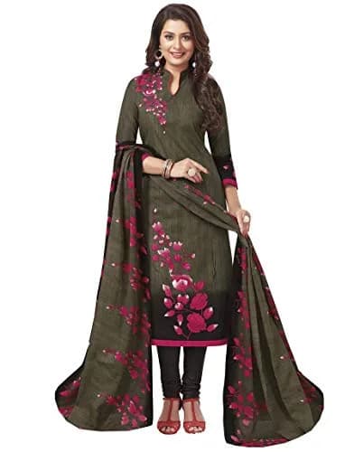 Miraan Women's Cotton Printed Readymade Salwar Suit XX-Large Green thumbnail 1