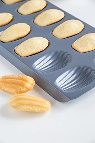 Fox Run Premium Non-Stick Madeleine Pan, Set of 2, 12 Cup Shell Cookie Pans | Heavy Duty Carbon Steel, Even Heat, Easy Release thumbnail 4