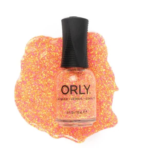 Orly Nail Polish 'Party Animal' - Pink, Orange, Yellow Topper with Holographic Glitter - main product image