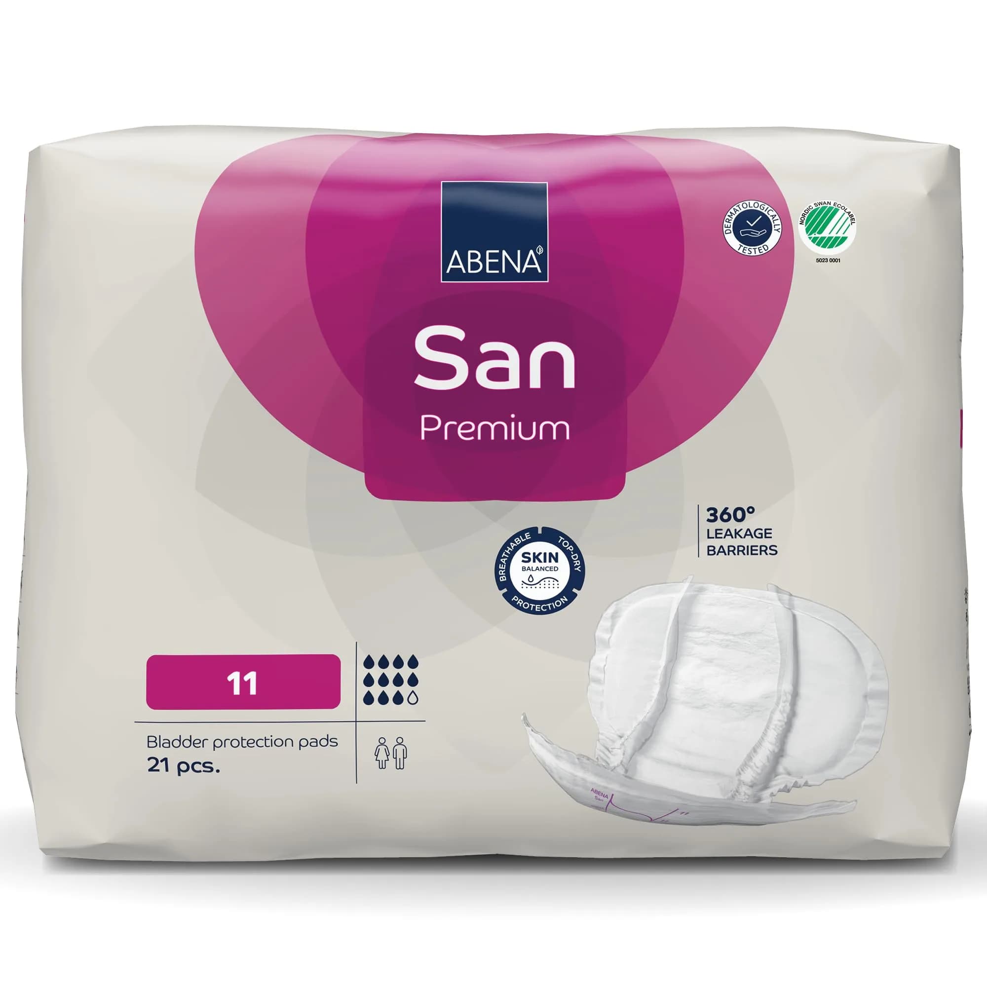 Abena San Premium Incontinence Pads Size 11 | Heavy Absorbency, 21 Count, Breathable & Discreet