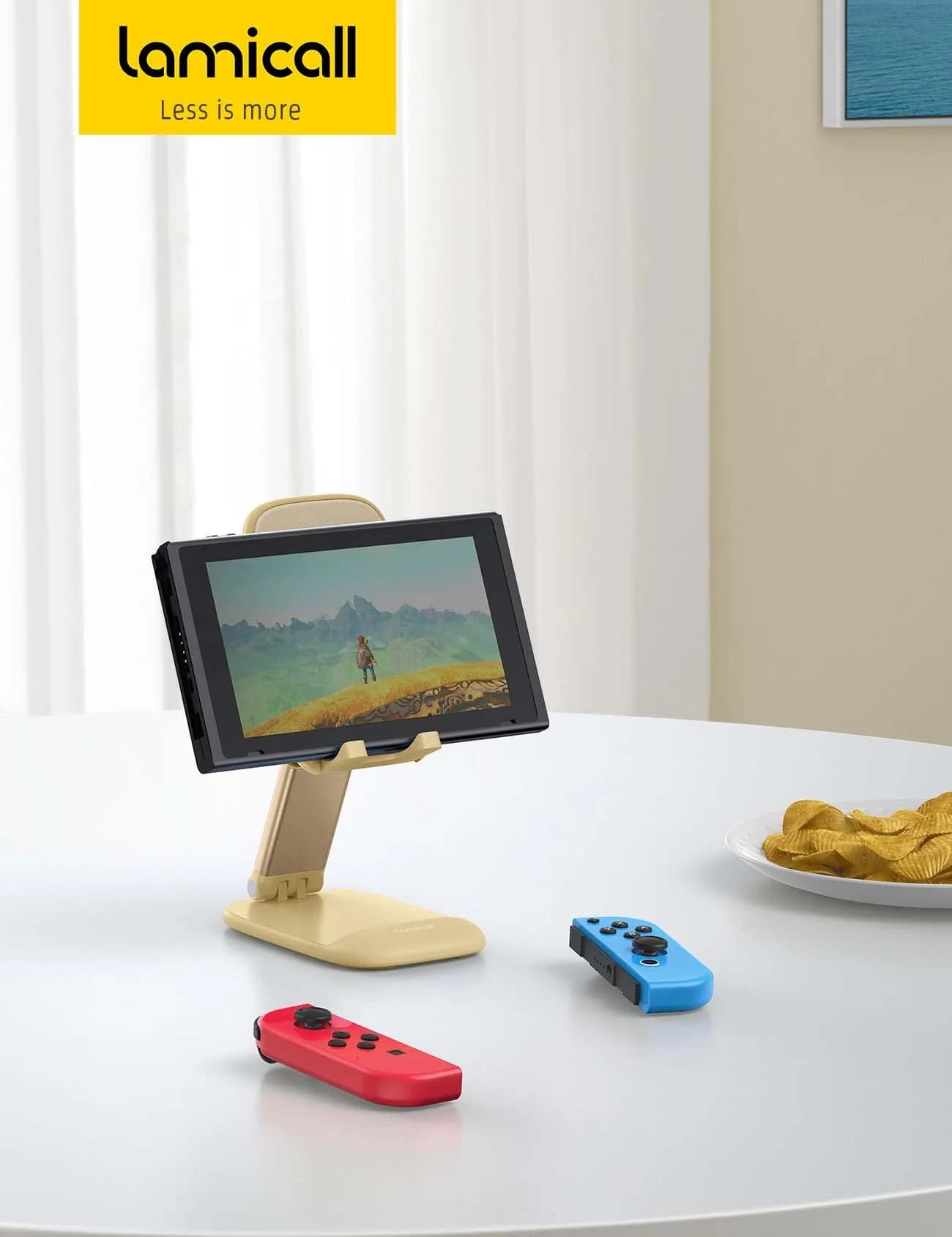 Lamicall Yellow Portable Phone Stand | Adjustable Height & Angle Desk Accessory - view 7
