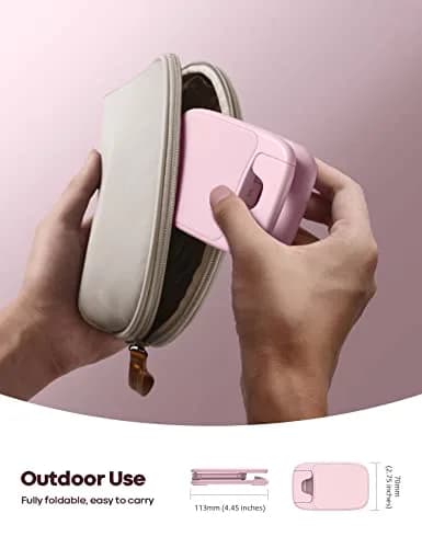 Lamicall Pink Phone Holder, Desk Accessories - Rose Gold Office Stand, Adjustable & Foldable (4-8 inch phones) thumbnail 4