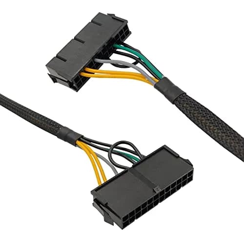 YEZriler 24 Pin to 6 Pin ATX PSU Adapter Cable 33cm (13 inch) | Converts Standard ATX to Dell Motherboard Power thumbnail 2