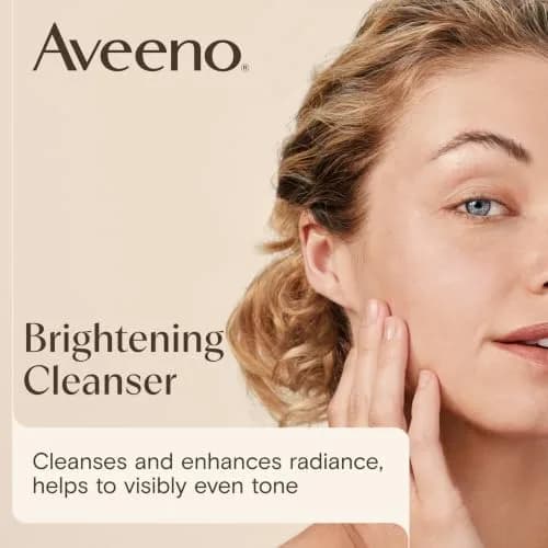 Aveeno Positively Radiant Brightening Facial Cleanser, 11 fl. oz | Gentle daily face wash with soy extract for radiant skin thumbnail 2
