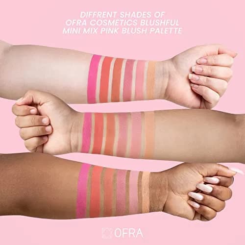 Ofra Mini Mix Face Palette Blushful with Blush & Highlighter | Liquid-to-Baked Shades for All Skin Tones thumbnail 5