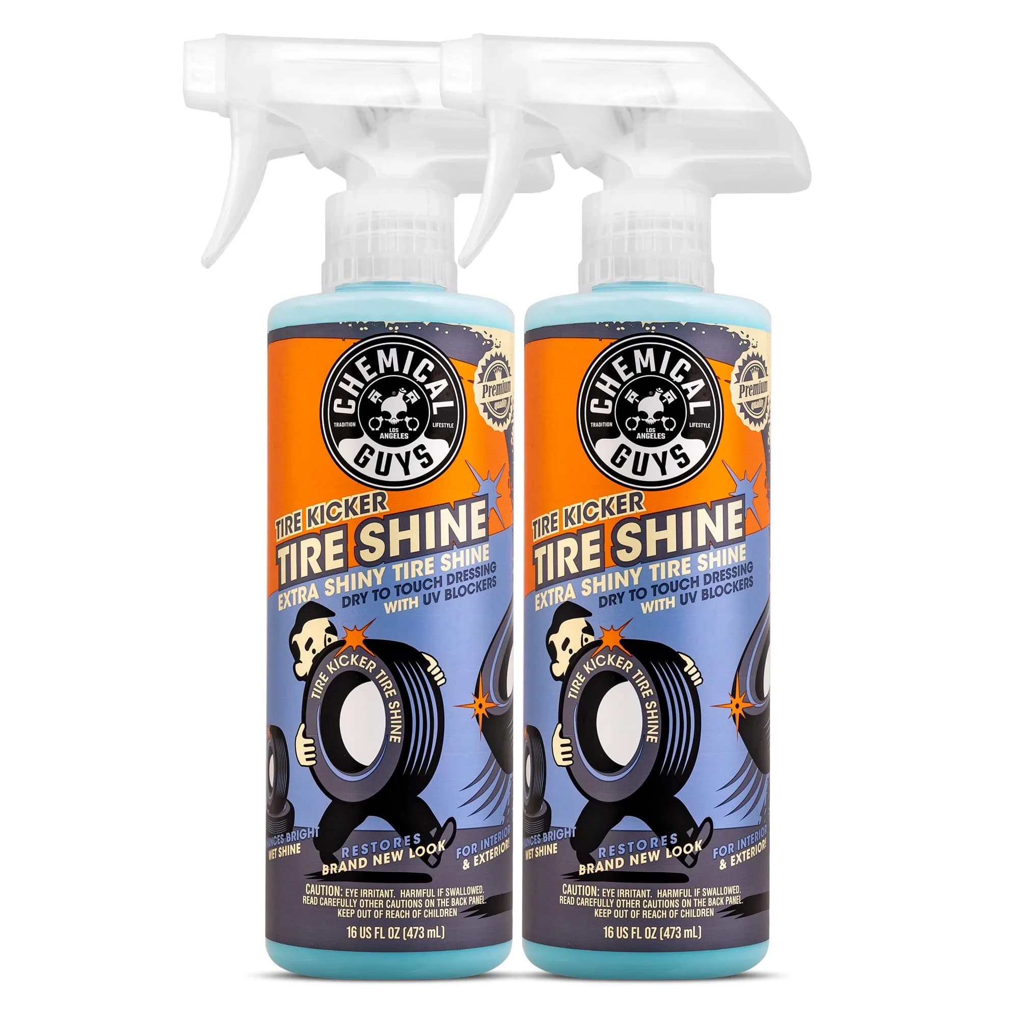 Chemical Guys Tire Kicker Extra Glossy Tire Shine 16 oz | Deep Wet Look, Fast Dry, Protects Rubber & Trim — 16 Fl Oz