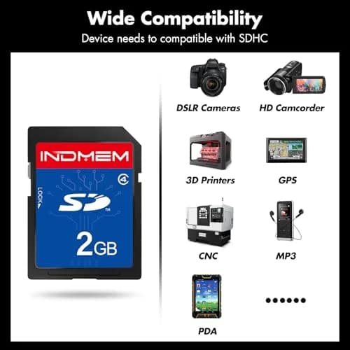 INDMEM 2GB SD Card Class 4 | SLC Speed, Made in Japan thumbnail 5