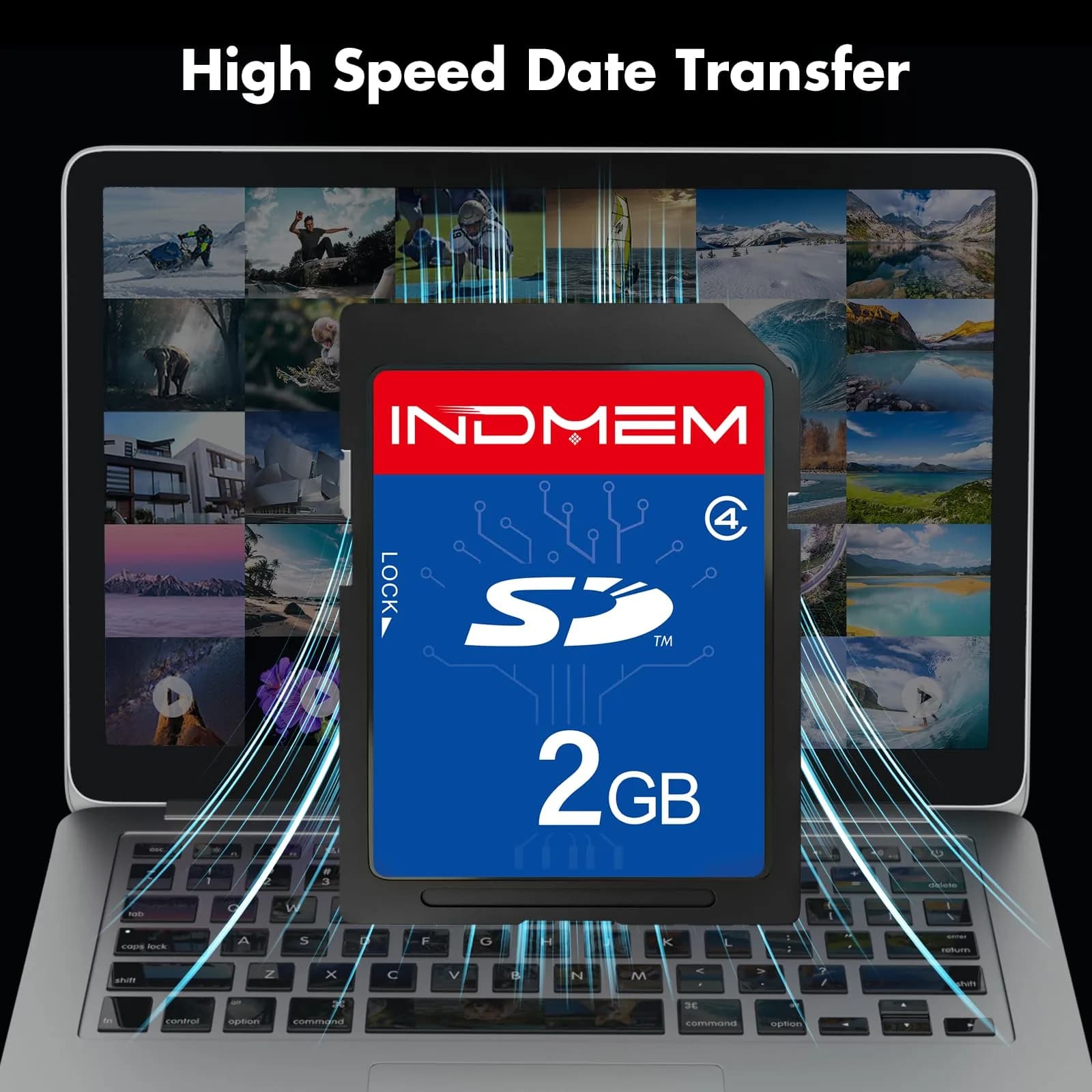 INDMEM 2GB SD Card Class 4 | SLC Speed, Made in Japan - view 3