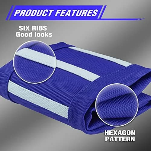 fewfuss Dirt Bike Seat Cover - White Stripe Universal Seat Cover for Dirt Bike - Motorcycle Enduro Seat (Blue) | Waterproof & Grippy thumbnail 5