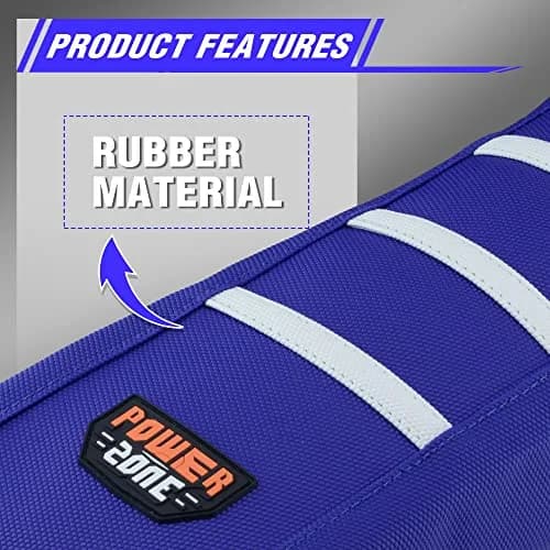 fewfuss Dirt Bike Seat Cover - White Stripe Universal Seat Cover for Dirt Bike - Motorcycle Enduro Seat (Blue) | Waterproof & Grippy thumbnail 6