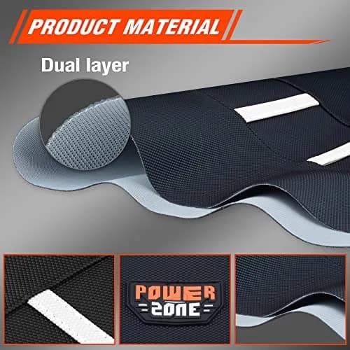fewfuss White Stripe Motorcycle Seat Cover | Waterproof & Universal Fit in Black thumbnail 9