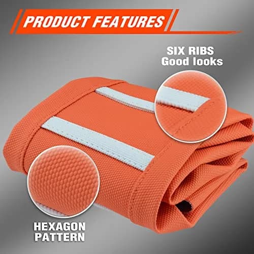 fewfuss Dirt Bike Seat Cover - Orange Striped Universal Seat Cover for Dirt Bike - Motorcycle Enduro Seat (One Size) thumbnail 5