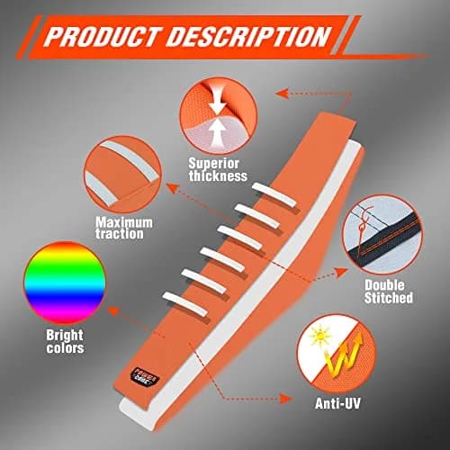 fewfuss Dirt Bike Seat Cover - Orange Striped Universal Seat Cover for Dirt Bike - Motorcycle Enduro Seat (One Size) thumbnail 2
