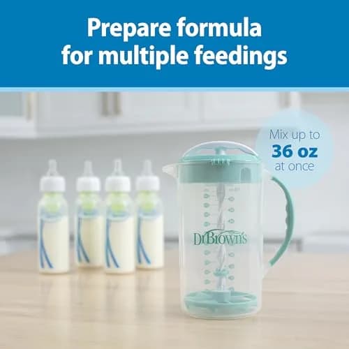 Dr. Brown's Formula Mixing Pitcher, Blue, 36 oz | Blends up to 4 bottles, reduces air intake, dishwasher safe thumbnail 3