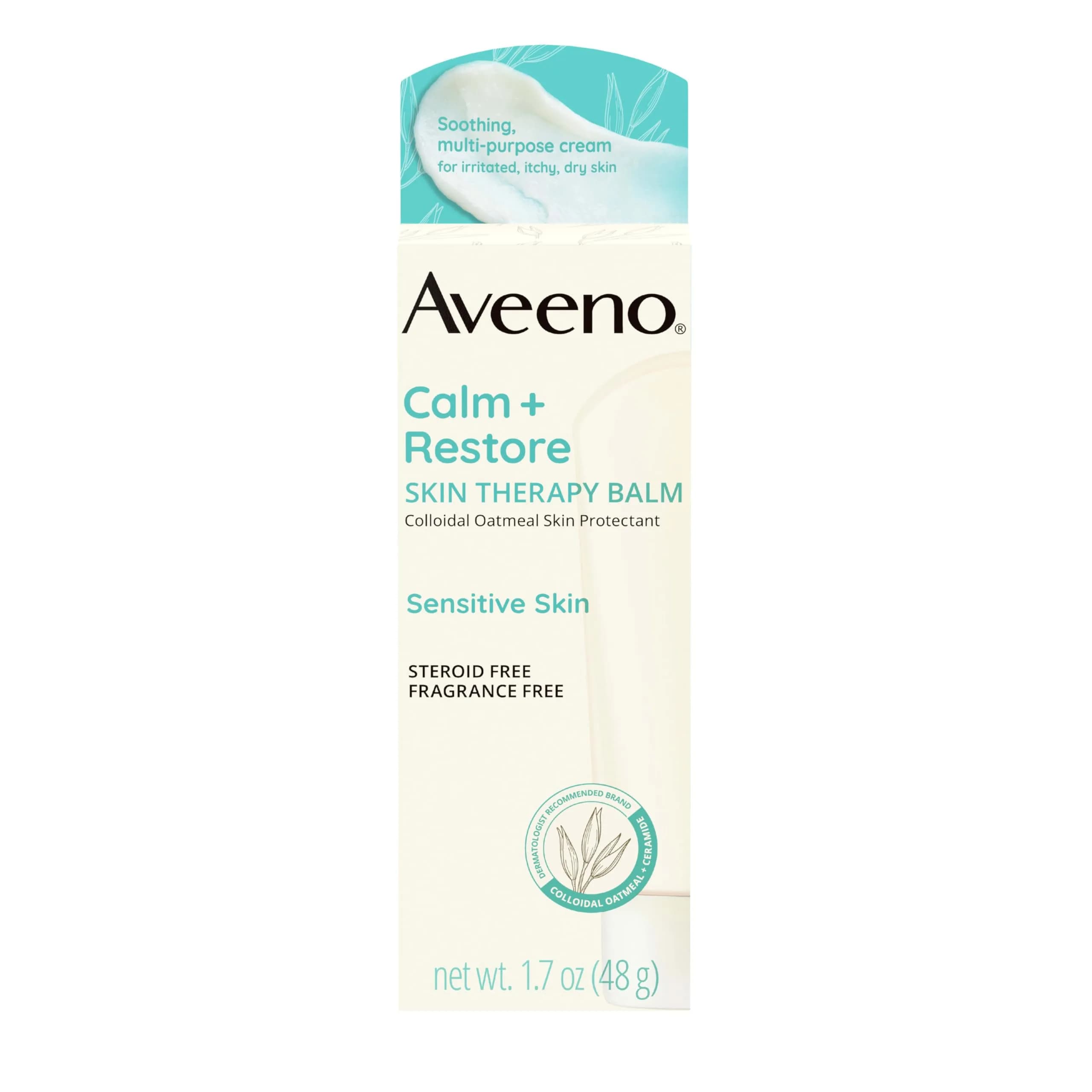 Aveeno Calm + Restore Skin Therapy Balm 50ml (1.7 fl oz) | Soothes Dry, Sensitive Skin with Colloidal Oatmeal & Ceramide - view 8