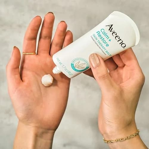 Aveeno Calm + Restore Skin Therapy Balm 50ml (1.7 fl oz) | Soothes Dry, Sensitive Skin with Colloidal Oatmeal & Ceramide thumbnail 3