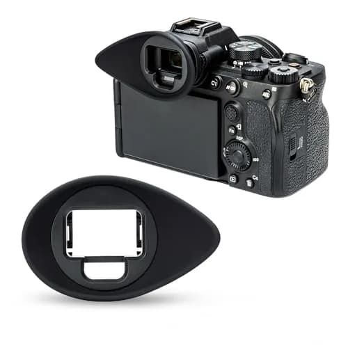 JJC Large Version Eyecup for Sony A7IV A7RV A9III A7SIII A1 Cameras | 360° Rotating Oval Extension Viewfinder Eyeshade, Replaces FDA-EP19 thumbnail 1