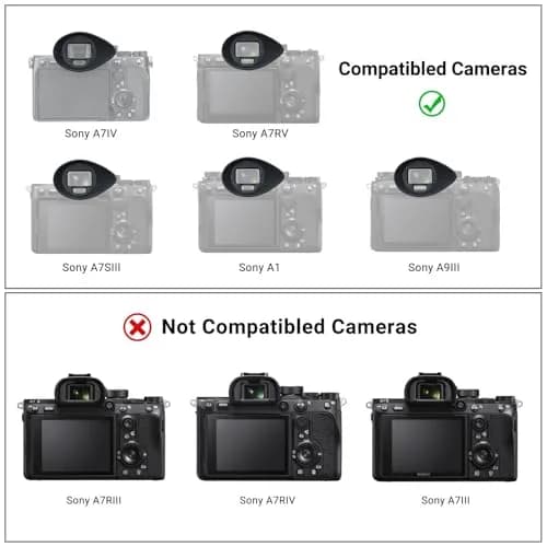 JJC Large Version Eyecup for Sony A7IV A7RV A9III A7SIII A1 Cameras | 360° Rotating Oval Extension Viewfinder Eyeshade, Replaces FDA-EP19 thumbnail 4