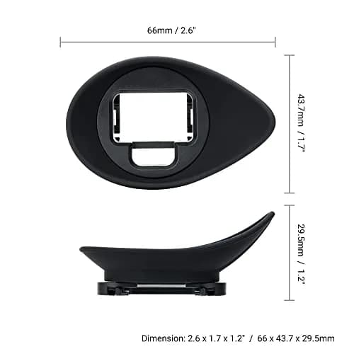JJC Large Version Eyecup for Sony A7IV A7RV A9III A7SIII A1 Cameras | 360° Rotating Oval Extension Viewfinder Eyeshade, Replaces FDA-EP19 thumbnail 8