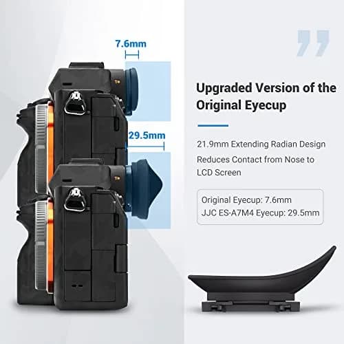JJC Large Version Eyecup for Sony A7IV A7RV A9III A7SIII A1 Cameras | 360° Rotating Oval Extension Viewfinder Eyeshade, Replaces FDA-EP19 thumbnail 2