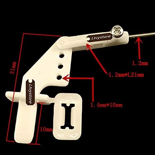 Ltvystore RC Servo Horns & Push Rods 17.7 inch | Stainless Steel & Nylon Compatible for Airplanes & Boats thumbnail 6