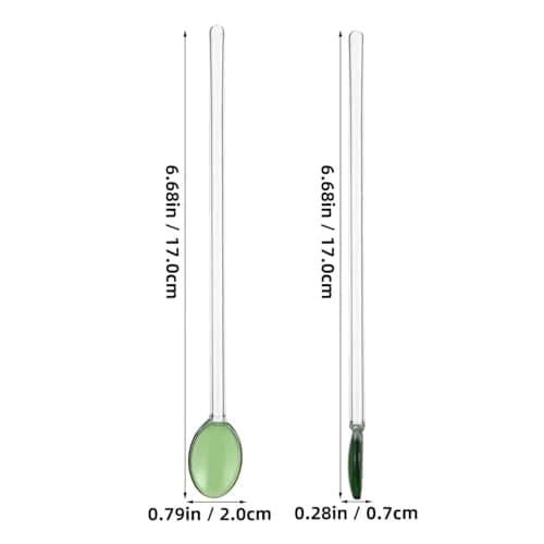 DOITOOL Glass Stirring Spoons Set of 6 Heat Resistant Long Handle Dessert and Coffee Spoons 13cm (5.1 Inch) | Elegant Design for Cocktails, Tea, Espresso thumbnail 4