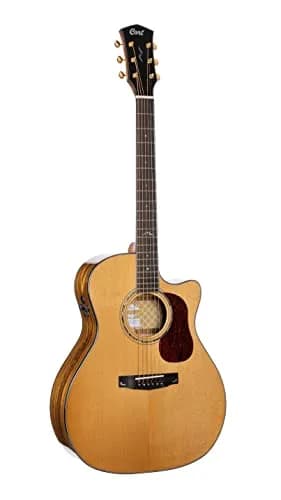 Cort Gold Series Acoustic-Electric Guitar, Natural Glossy (GOLDA6-BO) | Solid Sitka Spruce Top & Bocote Back thumbnail 1