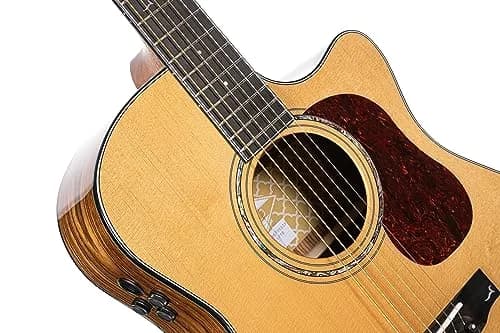 Cort Gold Series Acoustic-Electric Guitar, Natural Glossy (GOLDA6-BO) | Solid Sitka Spruce Top & Bocote Back thumbnail 2