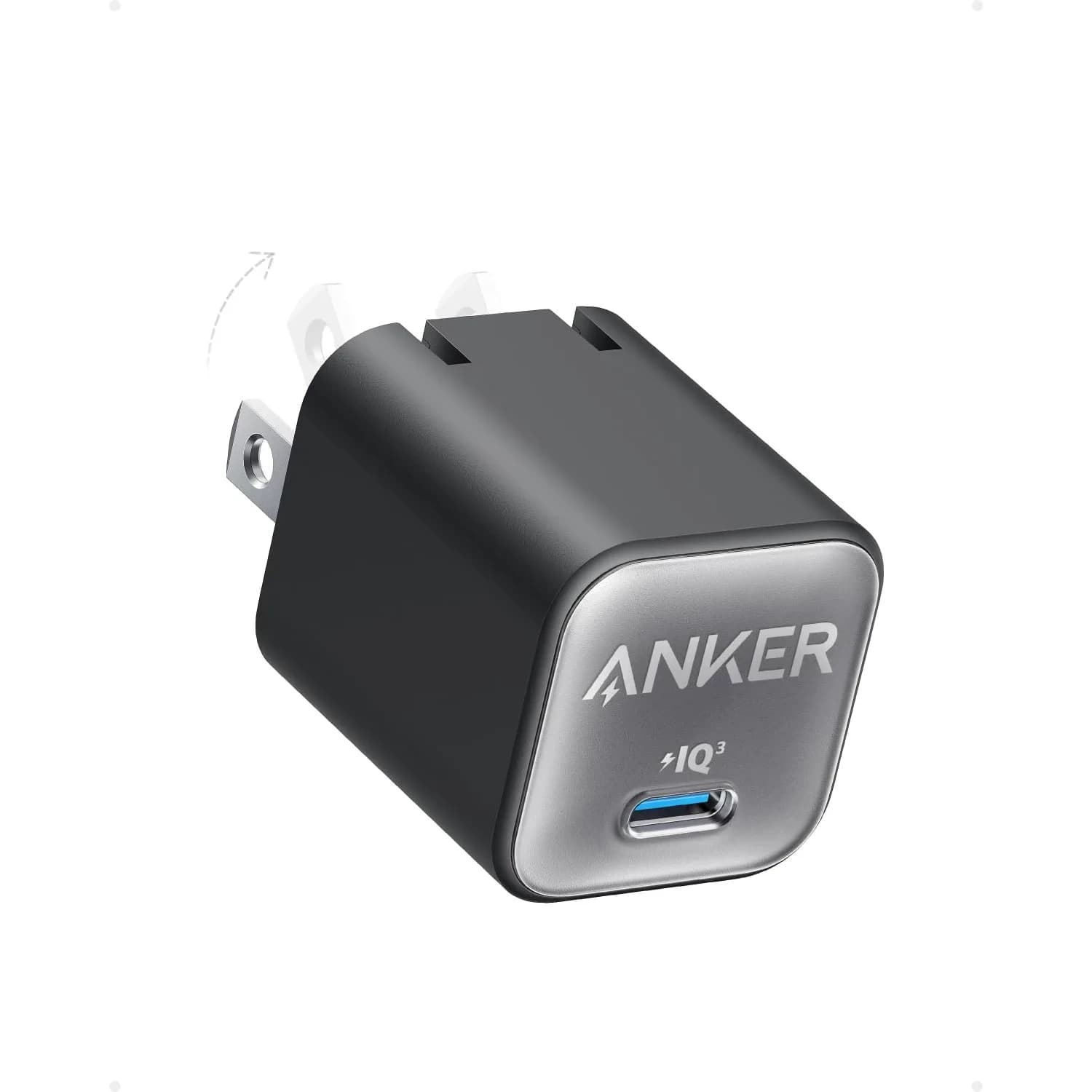 Anker Nano 3 30W GaN USB C Charger | Fast Charging for iPhone, iPad, MacBook Air — Phantom Black