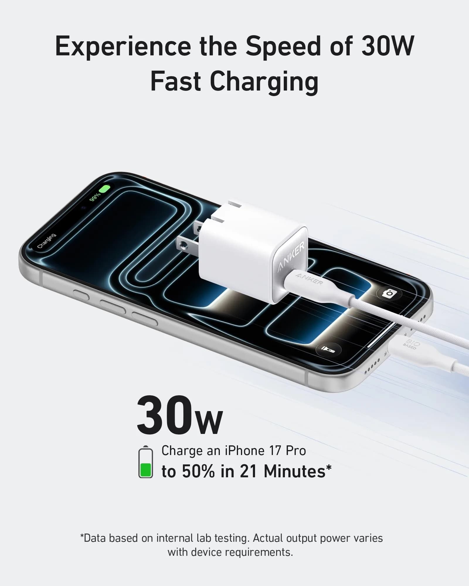 Anker Nano 3 30W GaN USB C Charger | Fast Charging for iPhone, iPad, MacBook Air - view 3