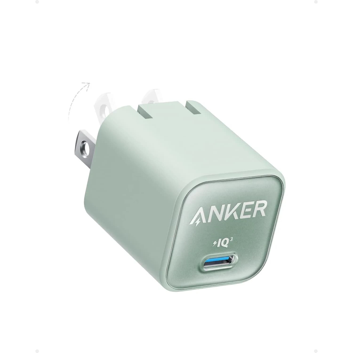 Anker Nano 3 30W GaN USB C Charger | Fast Charging for iPhone, iPad, MacBook Air — green